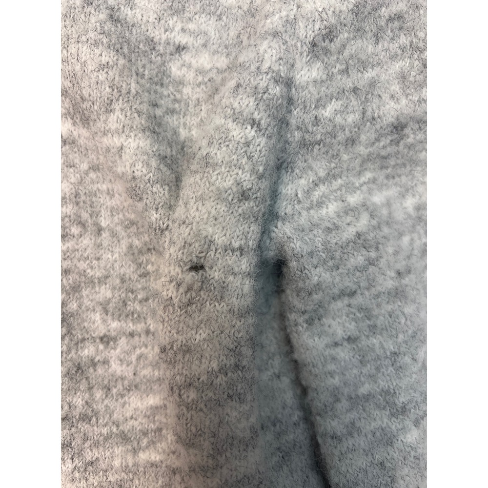 West Of. Heather Grey Peter Pan Collar Puff Sleeve Button Back Sweater XS - Picture 4 of 6
